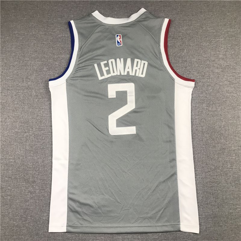 Men Los Angeles Clippers #2 Leonard Grey 2021 Nike Playoff bonus NBA Jersey->los angeles lakers->NBA Jersey